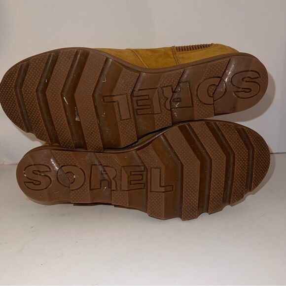 Sorel Boots Womens 9.5 Joan Of Artic Wedge II Chelsea NL3022-240 Brown Leather - Picture 7 of 11